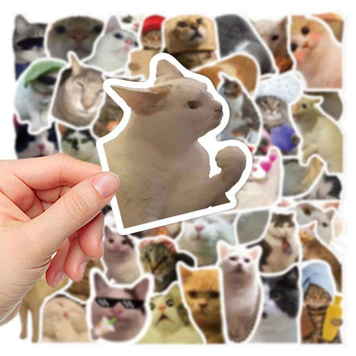 10/30/50PCS Divertente Simpatico Gatto Adesivi Cartoon Decalcomanie Tazza di Cancelleria Chitarra Telefono Bicicletta Laptop Bagagli Auto Graffiti Giocattoli