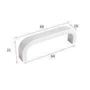 Set di 12 Maniglie Moderne per Armadio 64mm/96mm/128mm/160mm/192mm in Alluminio Solido - Silver 64mm(12pcs)