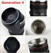 Tazza con obiettivo da caffè EF24-105mm per fotocamera in acciaio inossidabile da 380 ml Tazze da caffè bianche nere Tazze da caffè regalo creativo