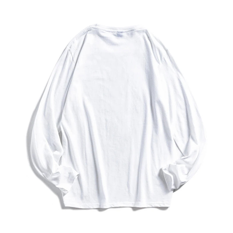 WAVLATII Magliette a maniche lunghe con scollo o da donna in cotone bianco - immagine 4