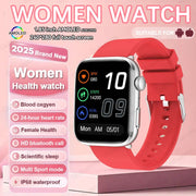 nuove donne uomini AI Smart diagnosi orologio HRV PPG pressione sanguigna - Red - immagine 4
