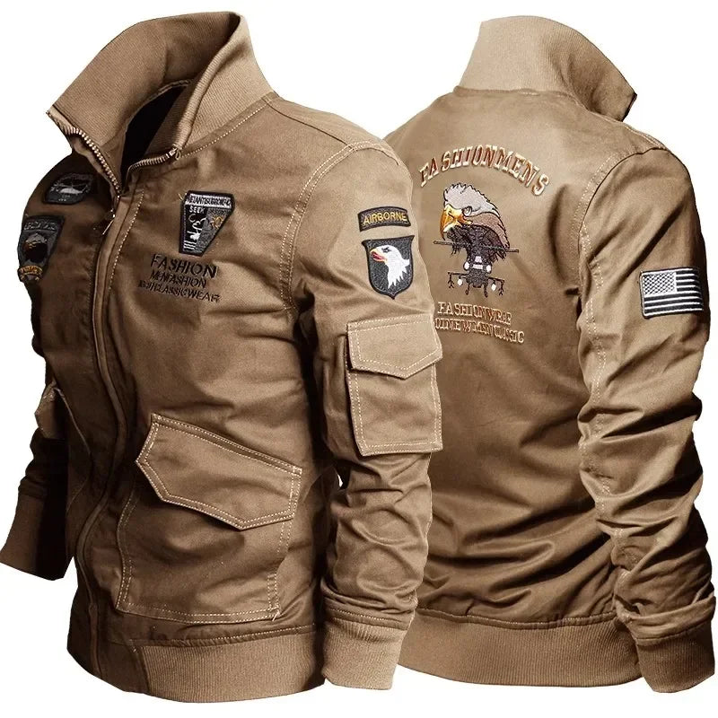 Giacca Moto Uomo Tattica Militare – Bomber Biker Multitasche SWAT Stile Pilota, Giacca Autunno Outdoor