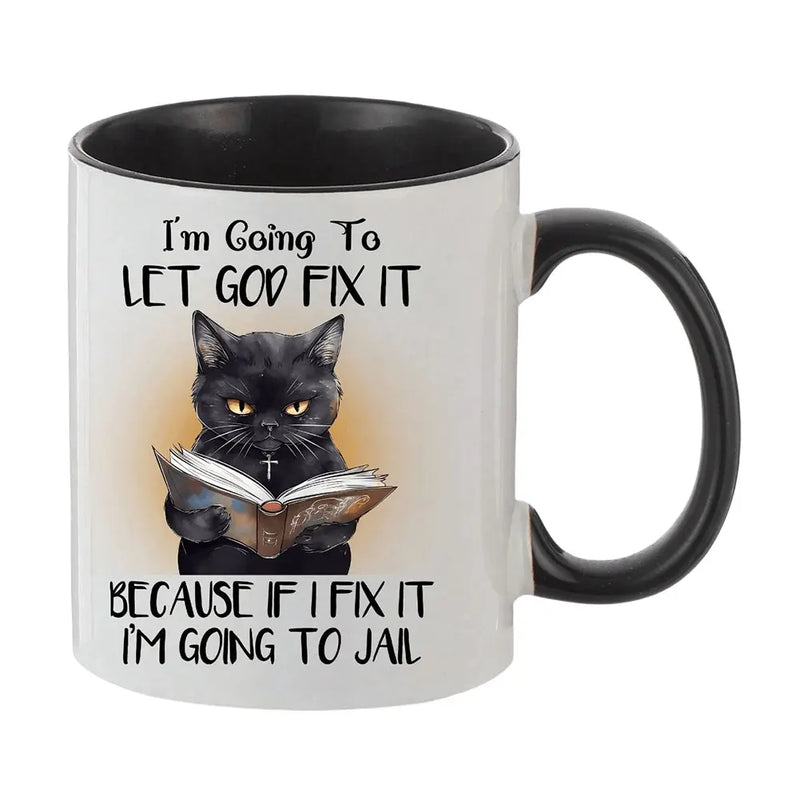 Tazza da tè pomeridiano per gatti da 11 once tazza da caffè multifunzionale in ceramica tazza da caffè in porcellana tazza da caffè tazza da caffè per gli amanti dei gatti
