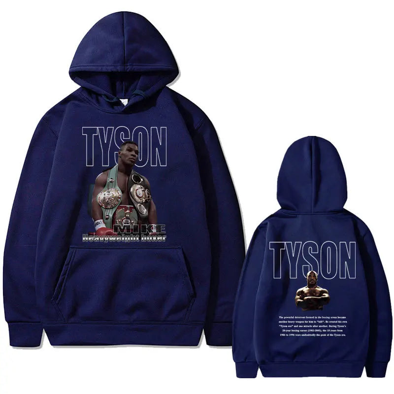 Boxing King Mike Tyson Felpa con cappuccio stampa fronte-retro Uomo e donna Cool - immagine 12