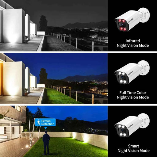 ASECAM 4K 8MP Telecamera IP CCTV esterna POE Audio H.265 Onvif AI Rilevazione