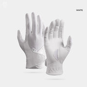 Guanti da equitazione premium in pelle di capra antiscivolo - S white