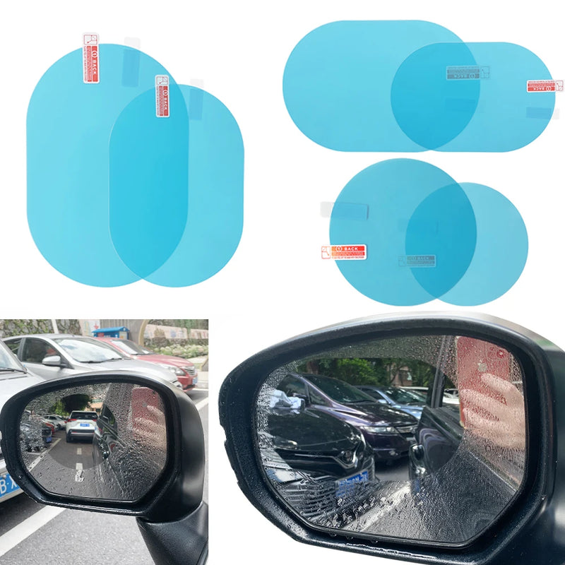Pellicola Specchietto Antipioggia Auto 2 Pezzi – Film Antiappannamento e Antiriflesso per Retrovisori e Finestrini Laterali