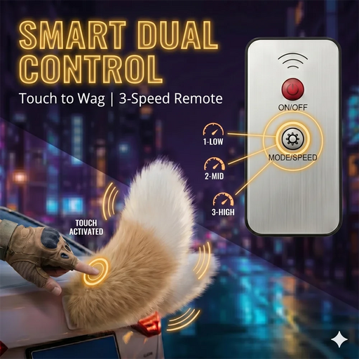Coda Elettrica Oscillante per Auto, Simpatico Ornamento Peluche in Movimento per Interni ed Esterni Auto, Decorazione Scooter con Telecomando