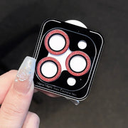 Protezioni per lenti in metallo – Confezione da 3-2 – finitura glitterata - Red For iPhone Duo(2pcs) - immagine 23