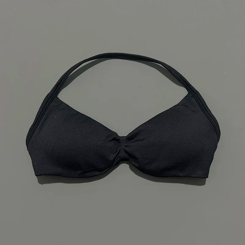 Reggiseno sportivo con spalline Intimo yoga Donna Palestra Top Corsa Esercizio senza - immagine 10