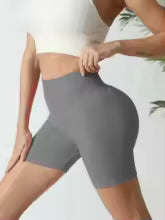 Pantaloncini da yoga estivi a vita alta per donna Pantaloni da fitness da corsa alla moda e sexy Leggings da yoga tinta unita Collant elastici