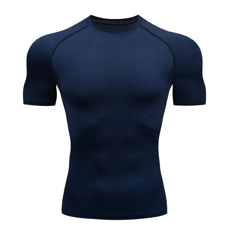 T-shirt compressione uomo LAMLKKY – rash guard traspirante ad asciugatura rapida per fitness, palestra e sport
