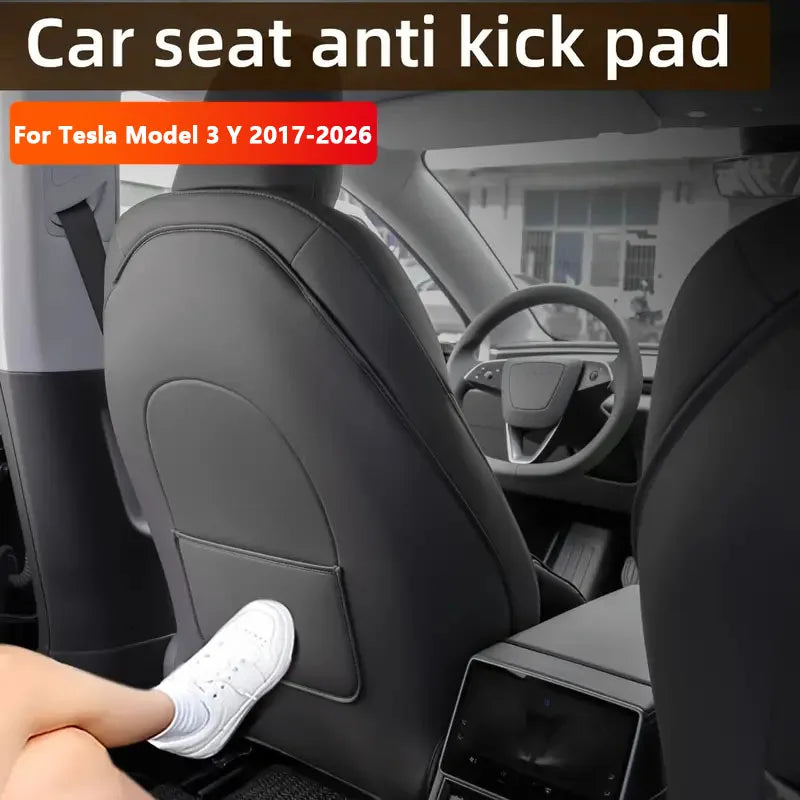 Tappetino Schienale Tesla Model 3/Y – Protezione Sedile Antigraffio in Pelle Premium - Campeda