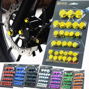 Kit Copri Viti Moto 30 Pezzi – Tappi Decorativi Bulloni 0.8-1.4 cm, Copri Dadi Colorati per Yamaha, Honda e Scooter - Campeda