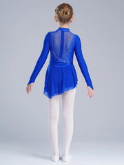 Ragazze Figura Pattinaggio su ghiaccio Vestito da balletto Palcoscenico Costume di - immagine 4