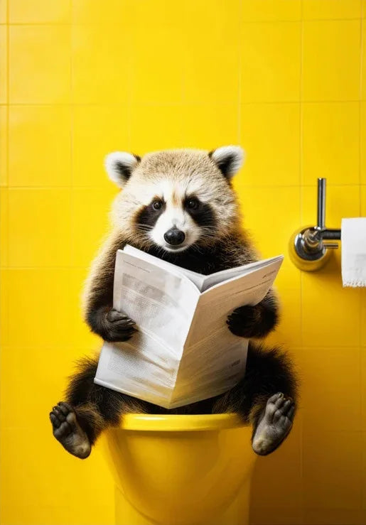 Scimpanzé Elefante Panda Animali Poster Stampa Divertente Arte Immagine da parete Pittura su tela per bagno Toilette Decorazioni per la casa Regalo