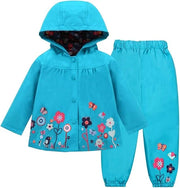 Primavera Autunno Abbigliamento per bambini Completo Giacca a vento Impermeabile - Cielo Blu 90 - immagine 11