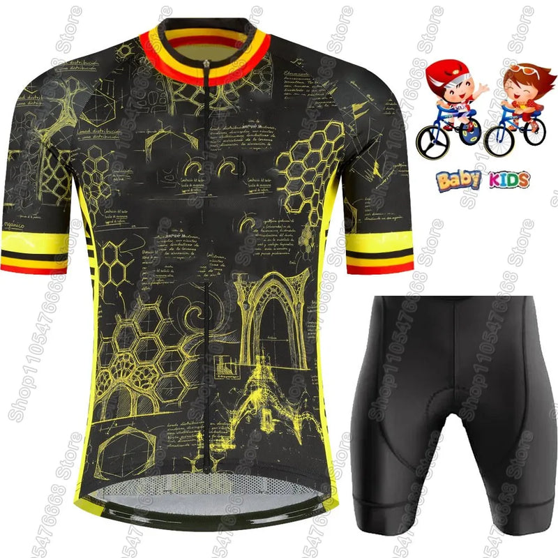 Set Maglia Ciclismo Bambini Tour Francia Wout Van Aert - 2026 Set 1 XS(Height85-94cm) - immagine 8