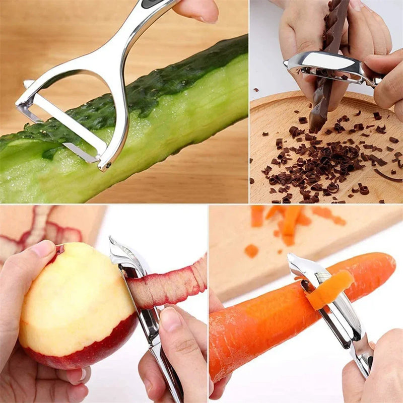 Pelapatate in acciaio inossidabile Pelapatate multifunzionale Grattugia per carote Utensili per frutta Accessori da cucina Gourmet Pelador Bar