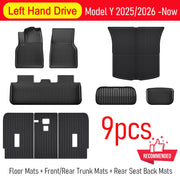 Tappetini Tesla Model Y Juniper 2025-2026 – Set Completo Bagagliaio + Schienale + Cargo Liner Impermeabili Antigraffio Accessori Interni - Campeda