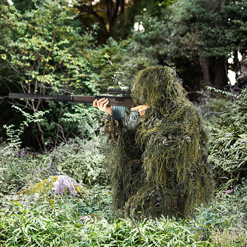 JOAXOR Ghillie Suit Tute da caccia mimetiche con foglie 3D - immagine 7