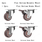 4 pz 1 1.25 1.5 2 Pollici Mobili Caster In Gomma Morbida Ruota - immagine 11