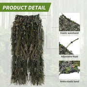 JOAXOR Ghillie Suit Tute da caccia mimetiche con foglie 3D - immagine 4