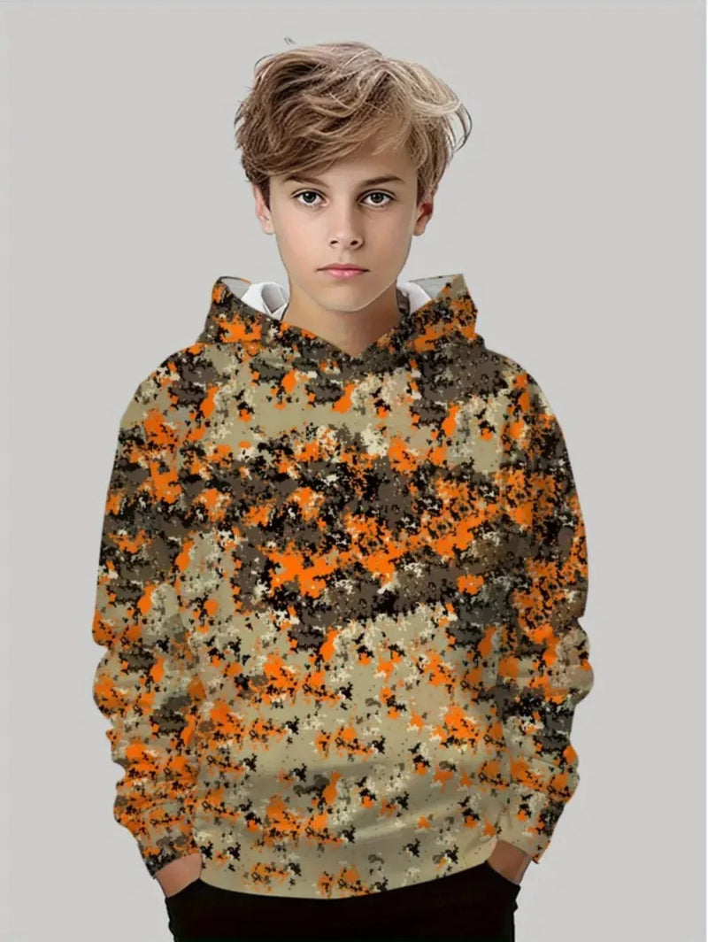 Felpe con cappuccio da caccia mimetiche Stampa foresta Abbigliamento ragazzo Sport - immagine 7