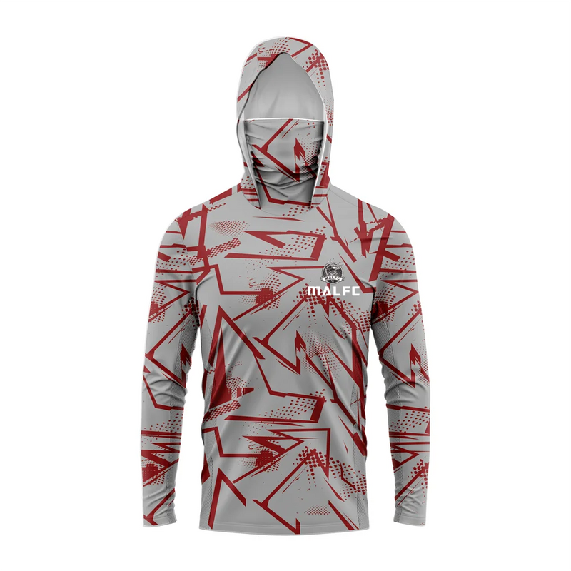 MALFC Camicia da pesca con cappuccio uomo maglietta a maniche lunghe protezione UV - immagine 18