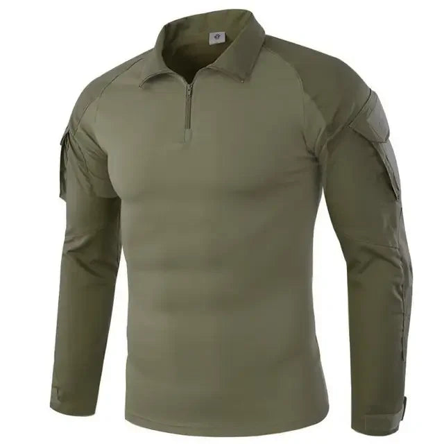 T-shirt da trekking tattiche all'aperto uomo combattimento esercito militare CP - immagine 8