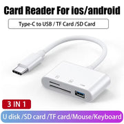 Lettore di Schede SD e TF per iPhone Adattatore Fotocamera Samsung Xiaomi iPad - immagine 12