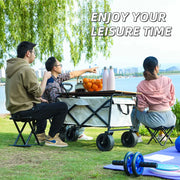 Carrello Pieghevole Heavy Duty – Grande Capacità per Campeggio, Spiaggia, Giardino & Outdoor - Campeda
