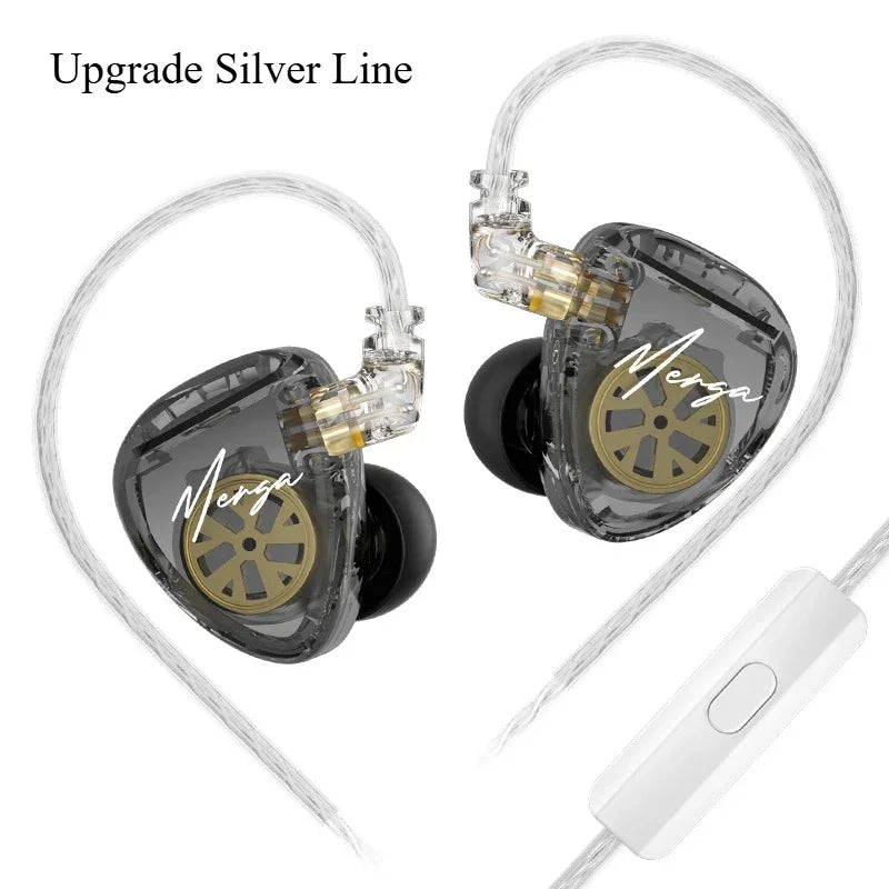 KZ Merga HIFI Auricolari in-ear cablati Driver quad-driver Driver dinamico doppio Uscita audio Sintonia ad alta risoluzione con cavo staccabile