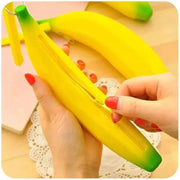 Astuccio per matite in silicone con banana gialla, borsa per riporre articoli di cancelleria, portamonete, portachiavi, regalo promozionale