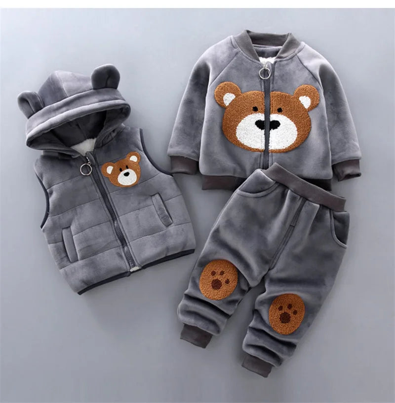 Set di abbigliamento invernale per bambini autunnale - Grey 9-12M(Size 80) - immagine 9