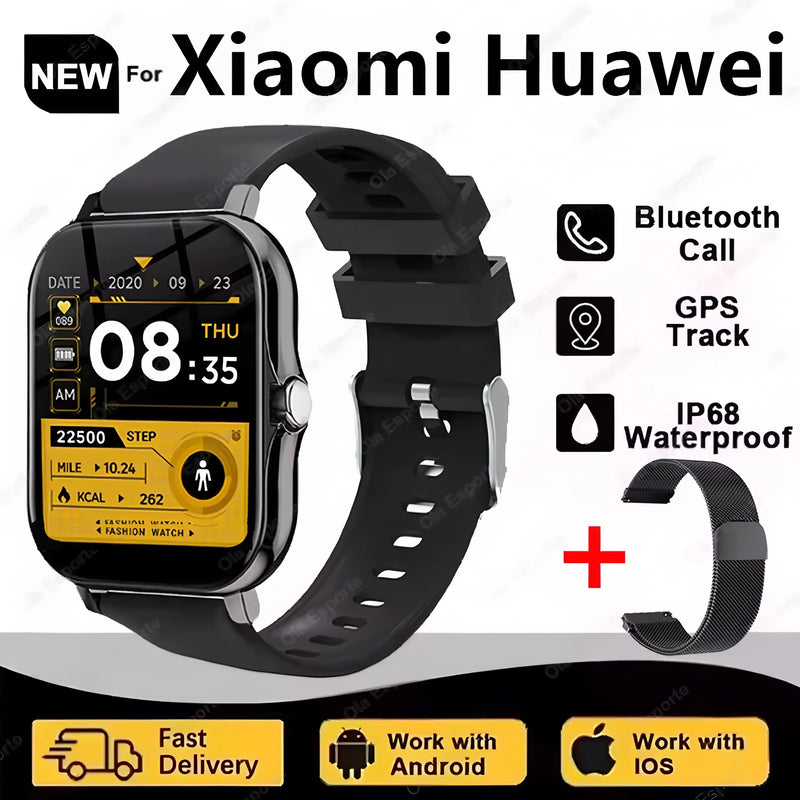 Nuovo SmartWatch Uomo Donna 2.02 Amoled BT Chiamata GPS Tracker NFC Sport Impermeabile Frequenza cardiaca Smart Watch Fitness Tracker