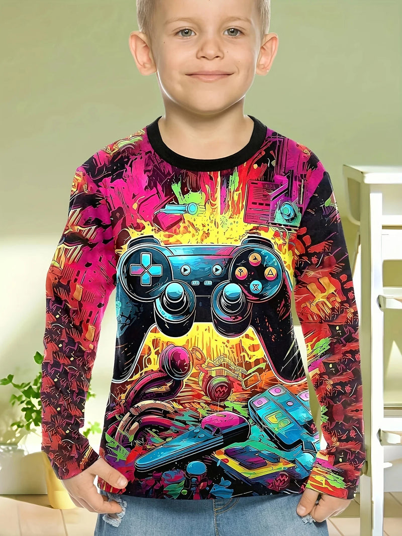 Abbigliamento per bambini Ragazzi Tshirt Manica lunga Cool Gamepad Modello Stampa - S35TX6617 100 - immagine 15
