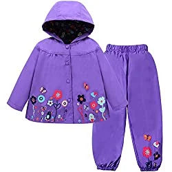 Primavera Autunno Abbigliamento per bambini Completo Giacca a vento Impermeabile - Viola 90 - immagine 16