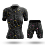 Set Maglia Ciclismo Donna Gatto Cartone Animato Divertente Estivo Abbigliamento Bici - immagine 17