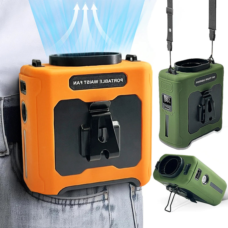 Ventilatore Portatile 20000mAh con LED – Mini Fan da Collo Ricaricabile per Outdoor & Emergenze