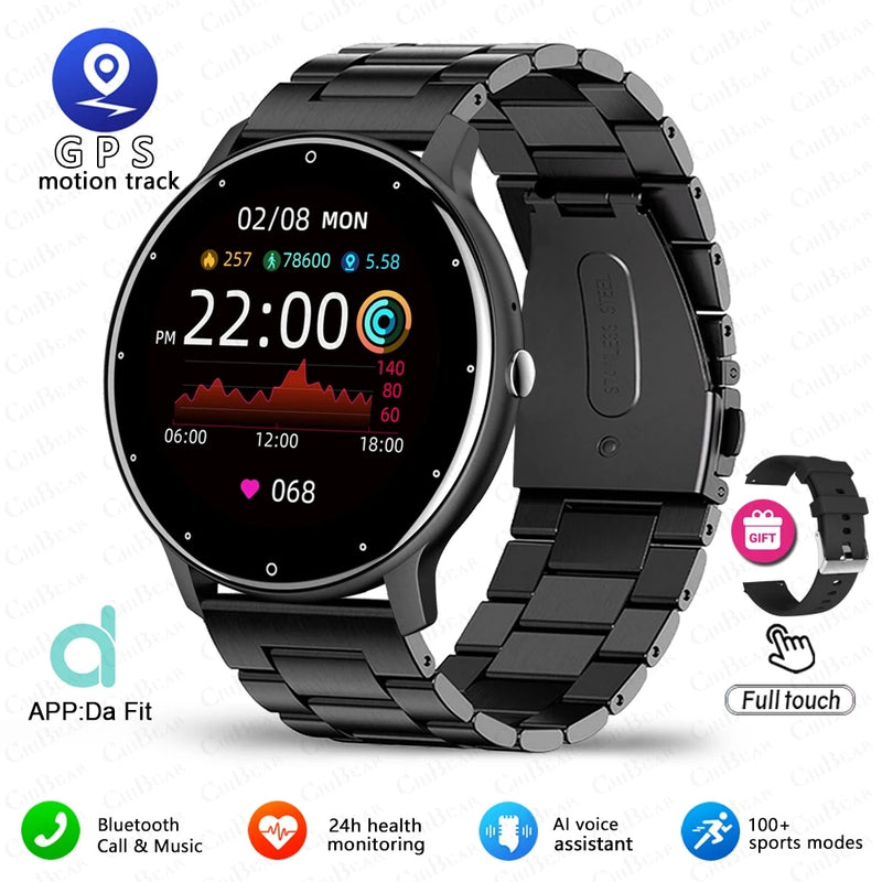 Smartwatch Ultra-Sottile per Uomo 100+ Modalità Sportive - Black steel - immagine 8