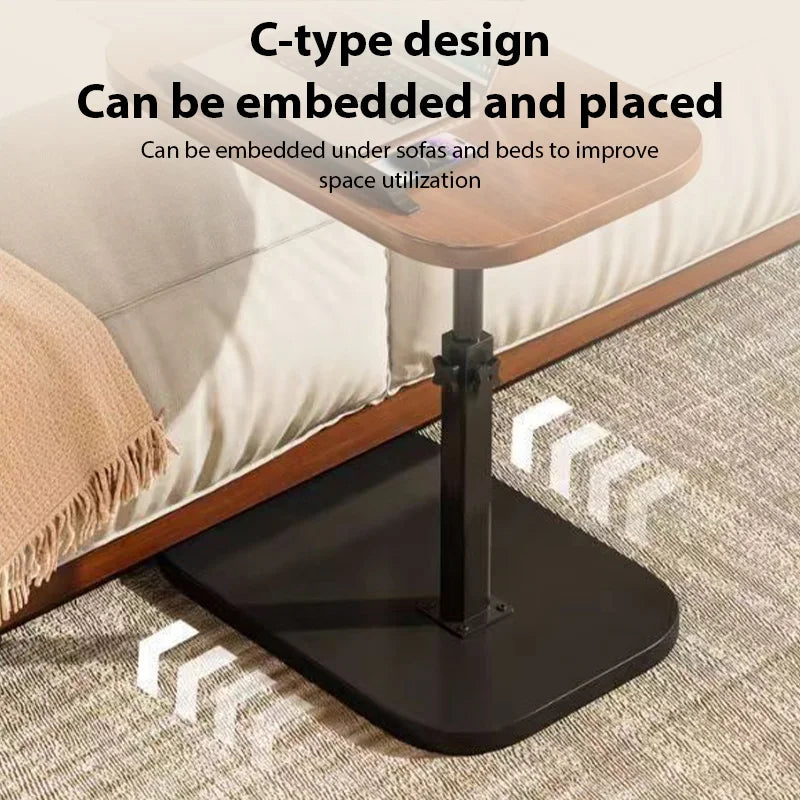 Tavolino da divano regolabile di lusso Comodino portatile Tavolino girevole Tavolo per laptop multifunzionale per l'home office RV