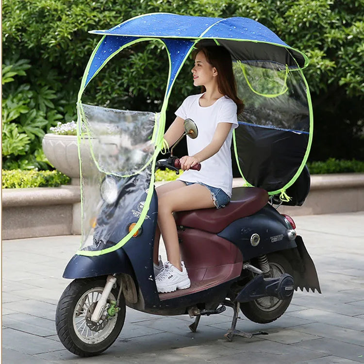 tettoia completamente chiusa parasole rimovibile per veicolo elettrico