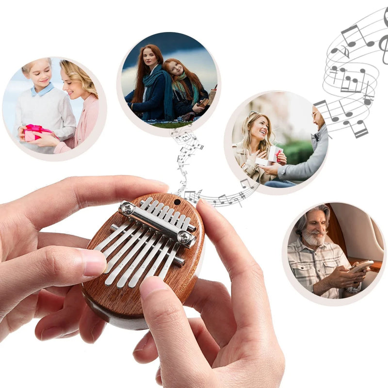 Mini Kalimba Miwayer – 8 Tasti in Legno Massello Il pianoforte da pollice compatto, perfetto per iniziare a suonare ovunque