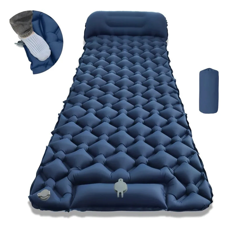 Materassino Gonfiabile Campeggio Ultraleggero con Cuscino – Tappetino Outdoor Pieghevole con Pompa Integrata