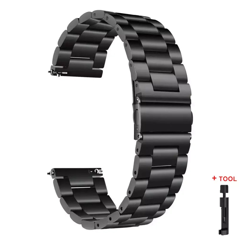 Cinturino Acciaio Inossidabile 20mm/22mm – Compatibile Samsung Galaxy Watch, Huawei GT, Amazfit - Campeda