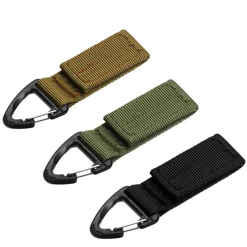 Clip Tattica MOLLE Porta Chiavi – Moschettone Nylon per Cintura e Zaino (1/2/3 Pezzi) Accessorio Outdoor EDC - Campeda