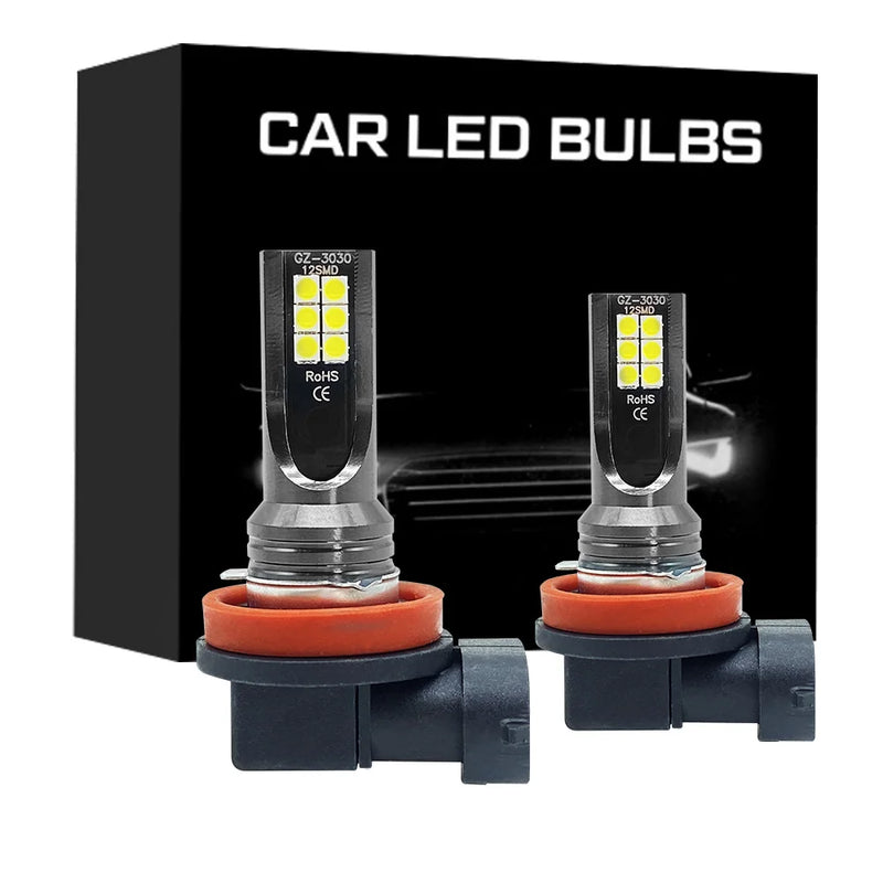 LED Auto H11 H8 9005 9006 – Fendinebbia 6000K Super Luminosi 8000LM (Set 2 Pezzi) - Campeda