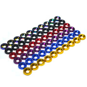 Kit Bulloni JDM M6x20 in Alluminio (10 Pezzi) – Rondelle Anodizzate Parafango, Viti Universali Auto per Cofano, Paraurti e Targa - Campeda