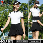 Abbigliamento da Golf Pgm Top Estivo a Maniche Corte per Donne